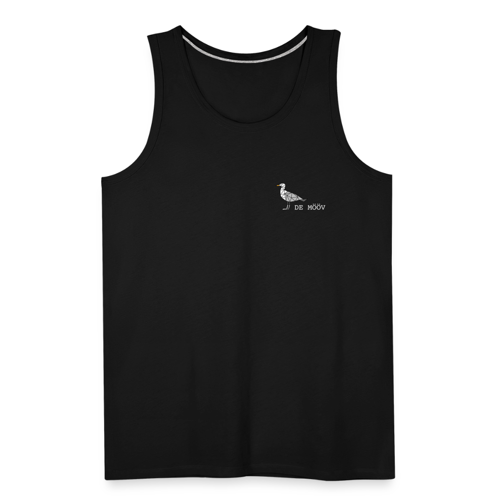 Männer Premium Tank Top - de Mööv (weiss) - Schwarz
