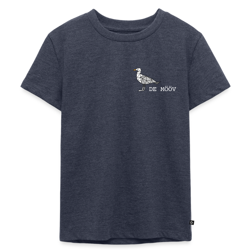 Kinder Premium T-Shirt - de Mööv (weiss) - Jeansblau 
