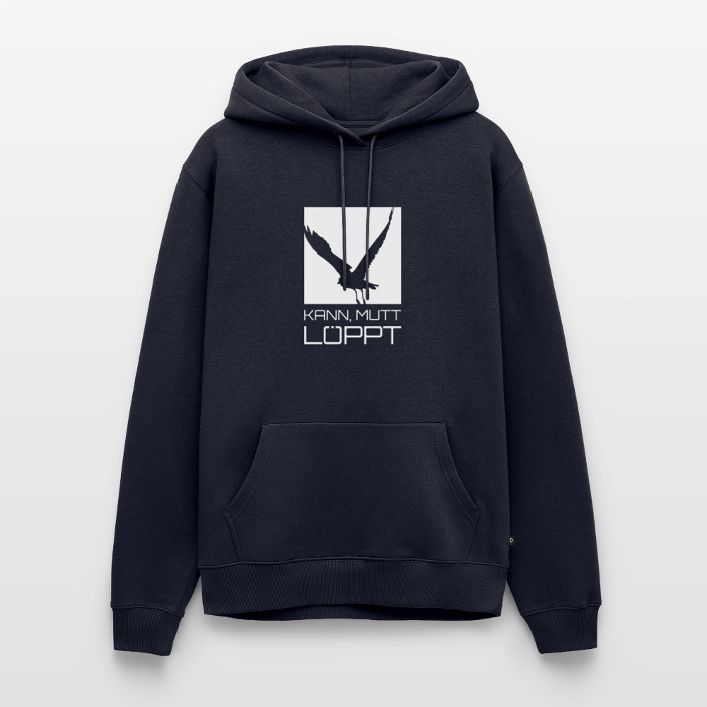 Herren Premium Hoodie - kann, mutt, löppt - Navy
