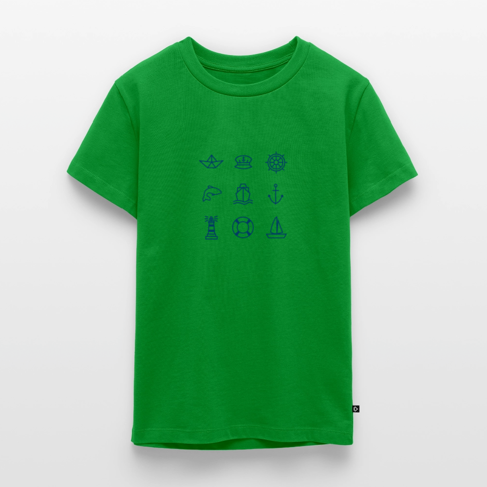 Teenager Premium T-Shirt - Nautik Doodles - Grün