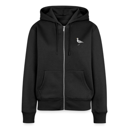 Möwe - Damen Premium Kapuzenjacke - Schwarz