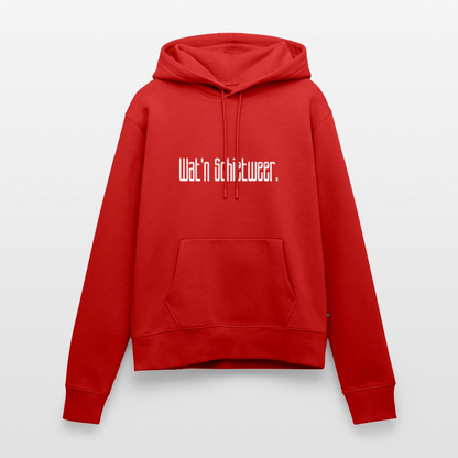 Damen Premium Hoodie - wat'n Schietweer (weiss) - Rot