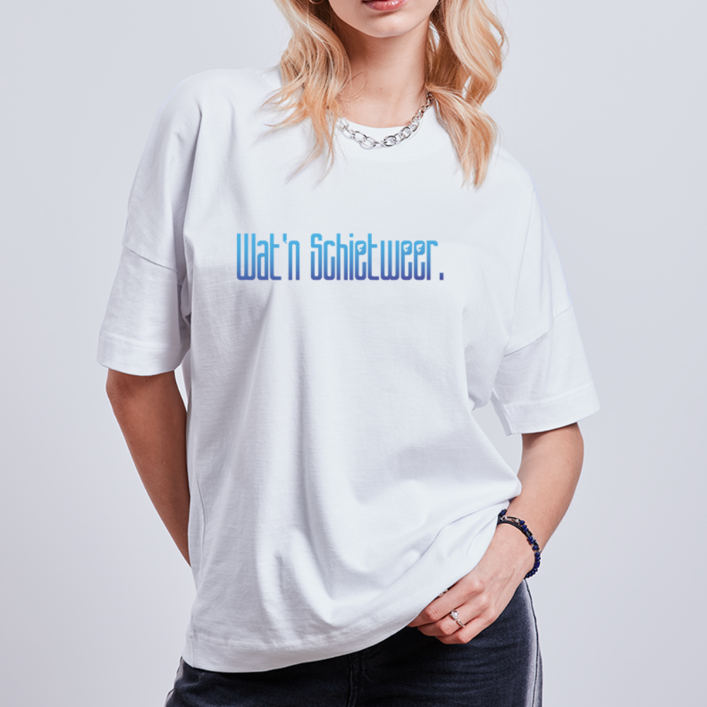 Unisex Oversize Bio-T-Shirt - wat'n Schietweer - Weiß