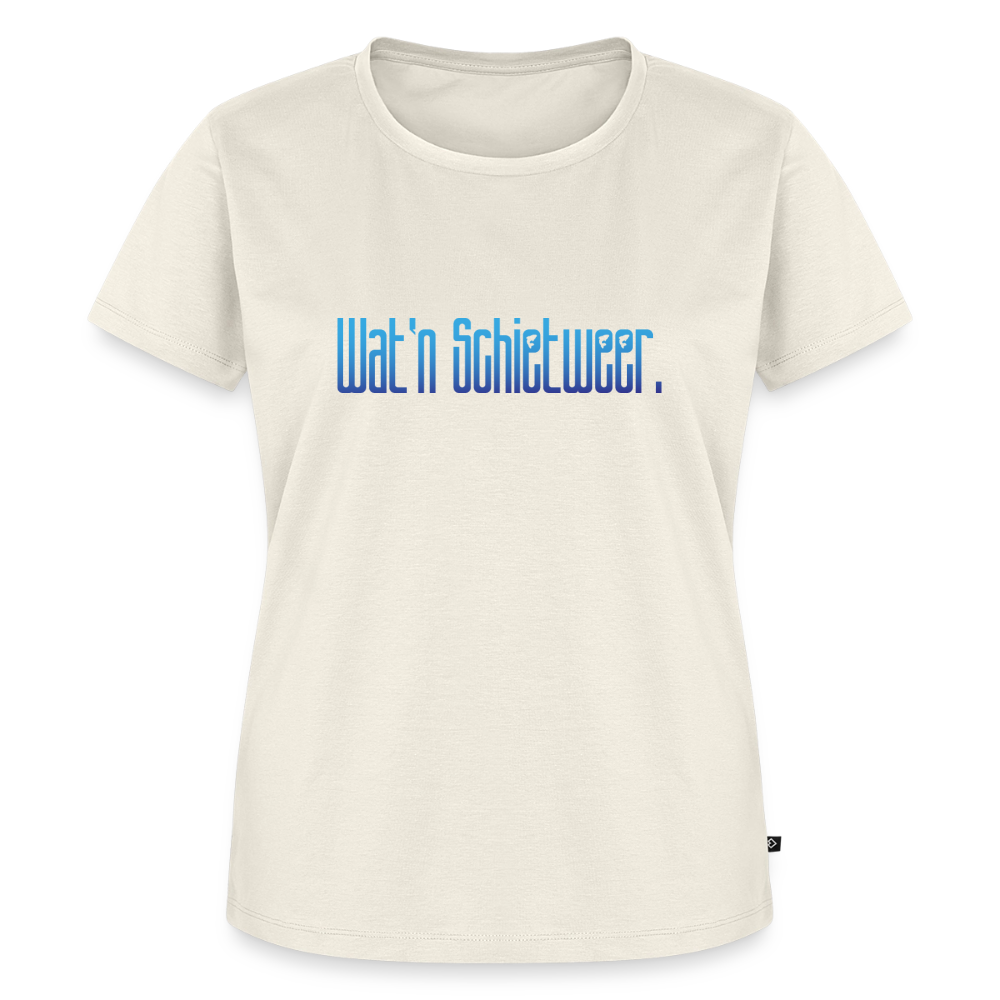 Damen Premium Bio T-Shirt - wat'n Schietweer - Naturweiß