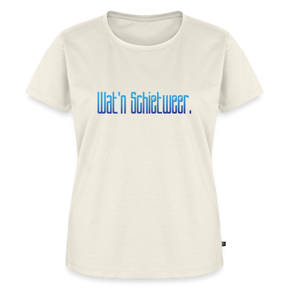 Damen Premium Bio T-Shirt - wat'n Schietweer - Naturweiß