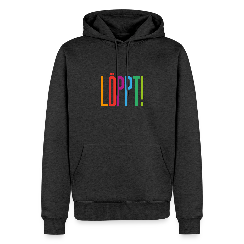 Herren Premium Hoodie - Löppt! - Anthrazit meliert