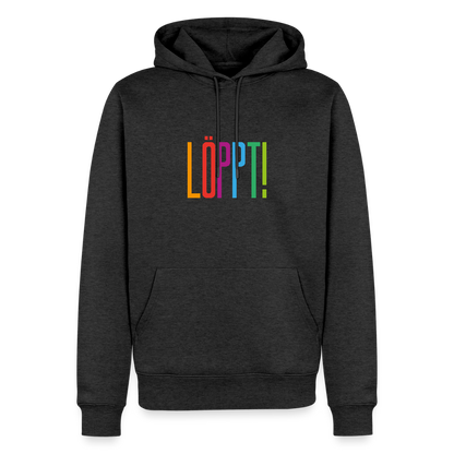 Herren Premium Hoodie - Löppt! - Anthrazit meliert
