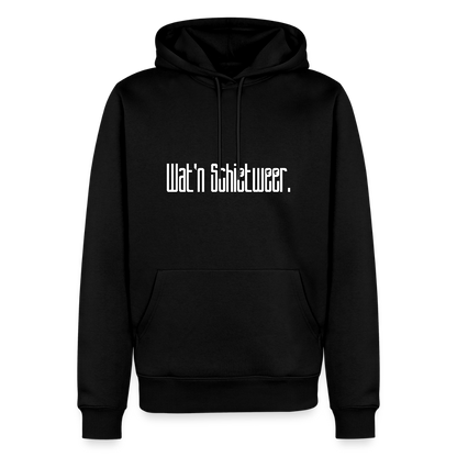 Herren Premium Hoodie - wat'n Schietweer (weiss) - Schwarz