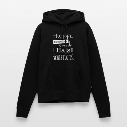 Damen Premium Hoodie - Kopp hooch (weiss) - Schwarz