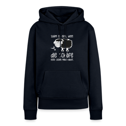 Damen Premium Hoodie - Schaf (weiss) - Navy