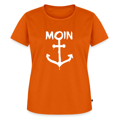 Damen Premium Bio T-Shirt - Moin Anker (weiss) - Orange 
