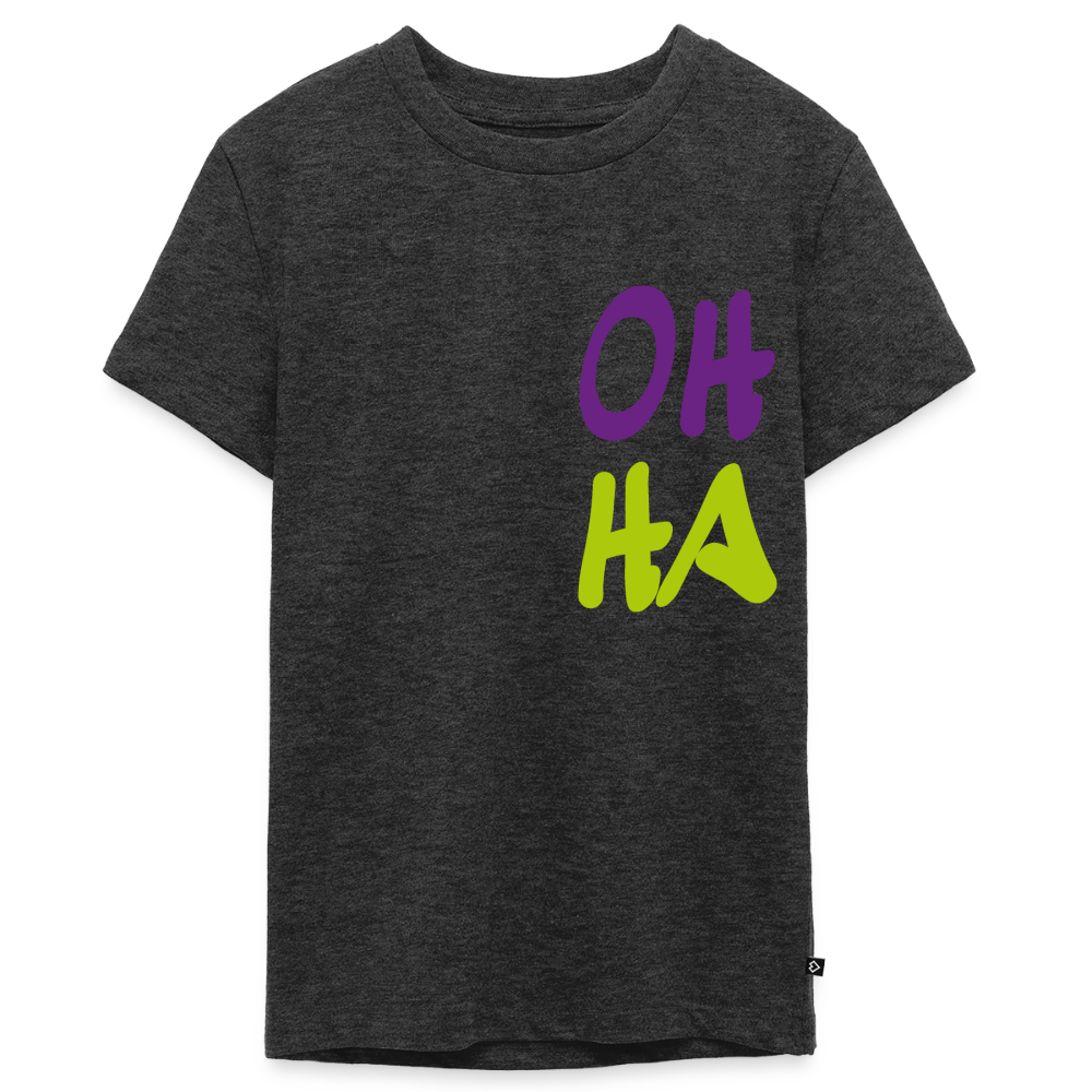 Teenager Premium T-Shirt "Oh ha" - Anthrazit meliert