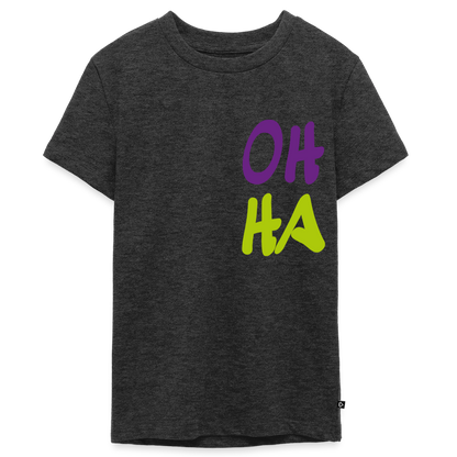 Teenager Premium T-Shirt "Oh ha" - Anthrazit meliert