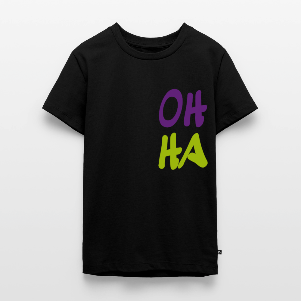 Teenager Premium T-Shirt "Oh ha" - Schwarz