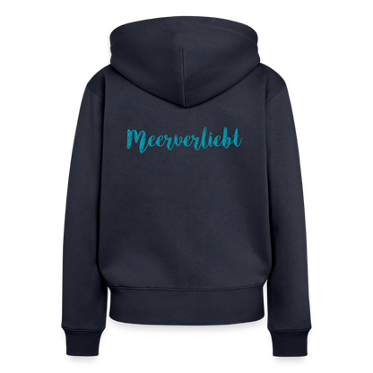 Damen Premium Kapuzenjacke - Meerverliebt - Navy