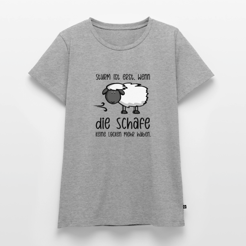 Damen Premium Bio T-Shirt - Schaf - Grau meliert