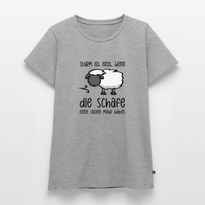 Damen Premium Bio T-Shirt - Schaf - Grau meliert