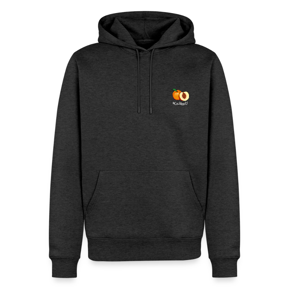 Herren Premium Hoodie - Plüschappel weiß - Anthrazit meliert