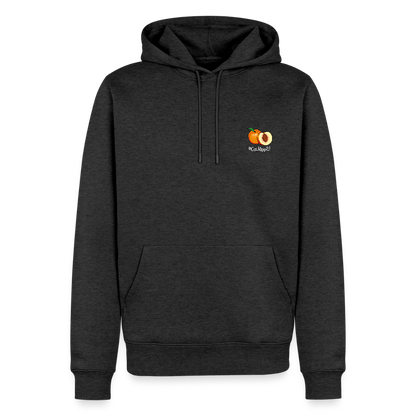 Herren Premium Hoodie - Plüschappel weiß - Anthrazit meliert