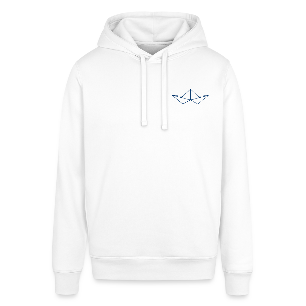 Unisex Bio-Hoodie - Origami Boot (weiss) - Weiß
