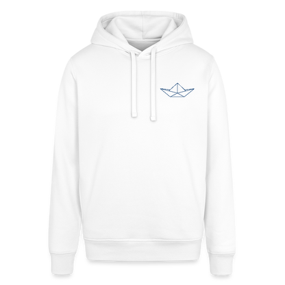 Unisex Bio-Hoodie - Origami Boot (weiss) - Weiß