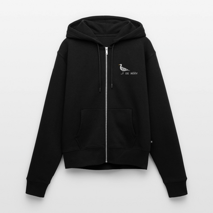 Frauen Premium Kapuzenjacke - de Mööv (weiss) - Schwarz