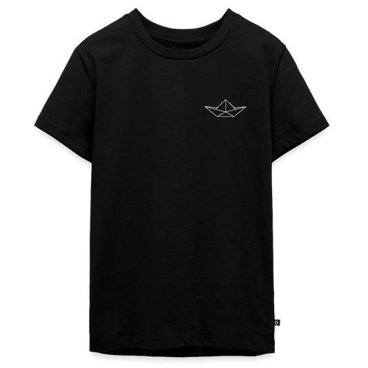 Teenager Premium T-Shirt - Origami Boot (weiss) - Schwarz