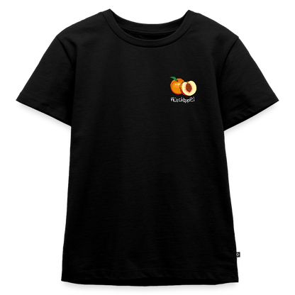 Kinder Premium T-Shirt - Plüschappel (weiss) - Schwarz