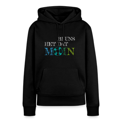 Damen Premium Hoodie - Bi uns het dat Moin (weiss) - Schwarz