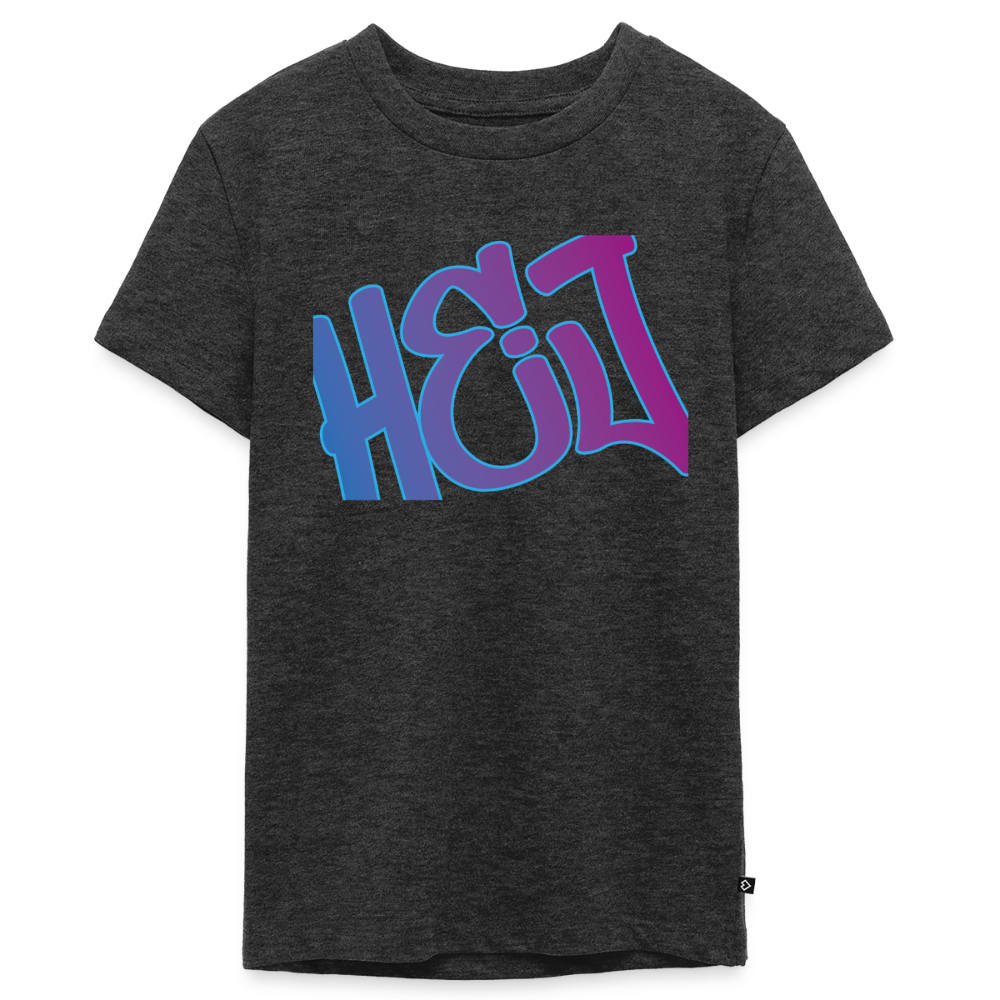 Teenager Premium T-Shirt "Hej" - Anthrazit meliert