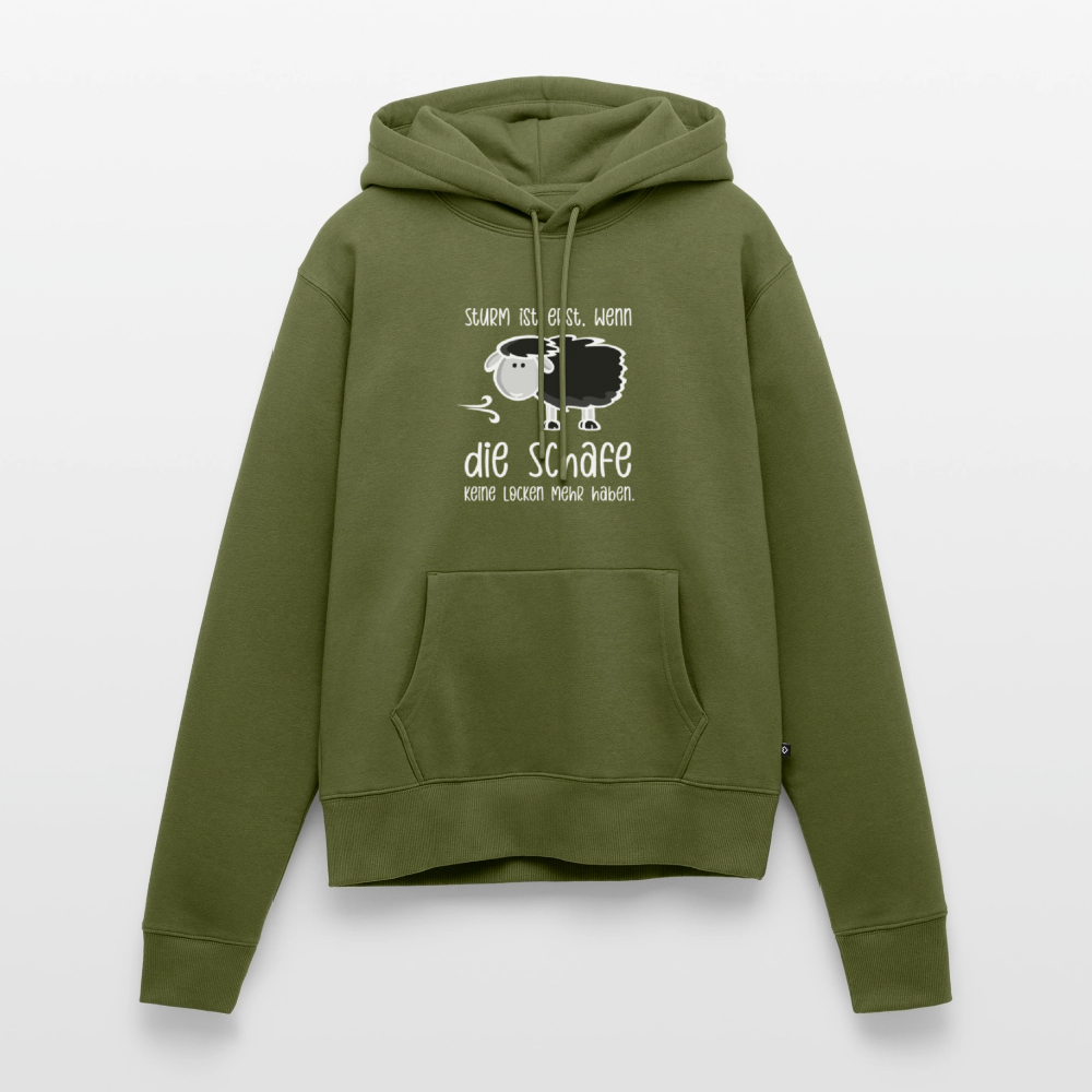 Damen Premium Hoodie - Schaf (weiss) - Khaki