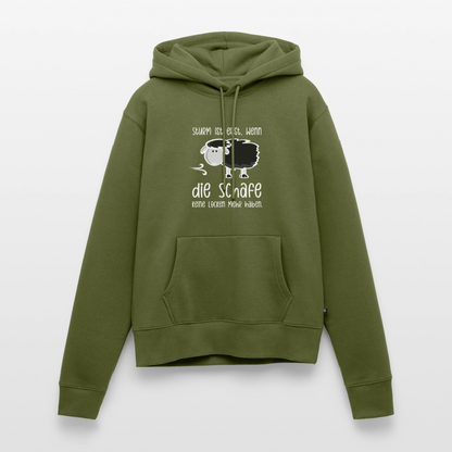 Damen Premium Hoodie - Schaf (weiss) - Khaki