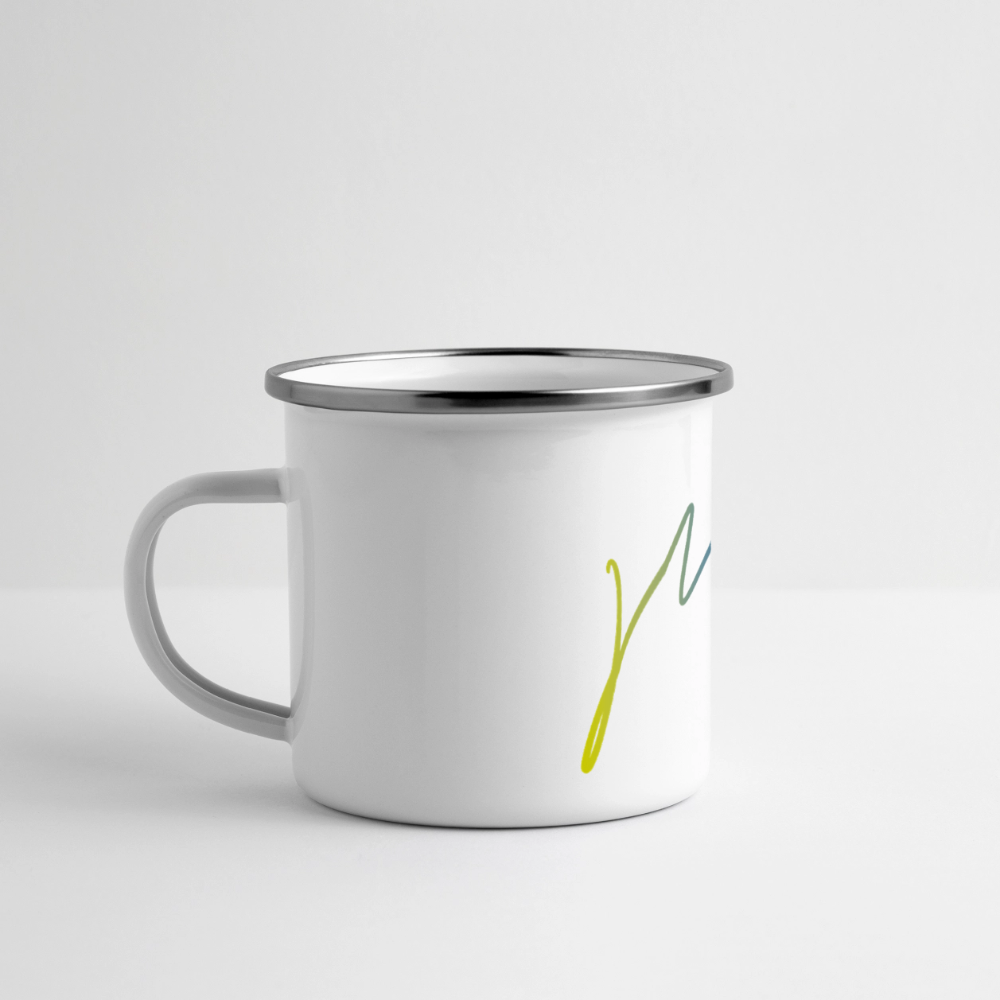 Panorama Emaille-Tasse - Meer - Weiß