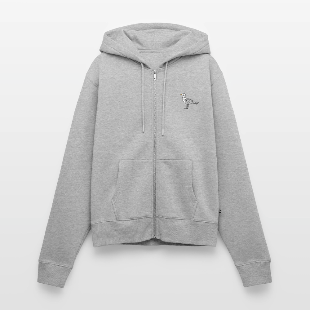 Möwe - Damen Premium Kapuzenjacke - Grau meliert