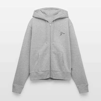 Möwe - Damen Premium Kapuzenjacke - Grau meliert