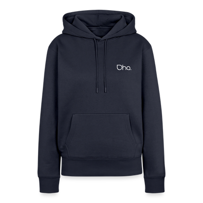 Oha (weiß) - Damen Premium Hoodie - Navy