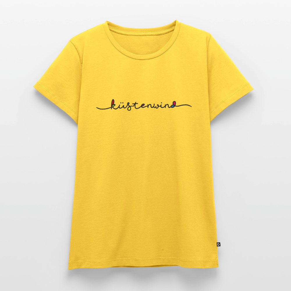 Küstenwind - Damen Premium Bio T-Shirt - Sonnengelb