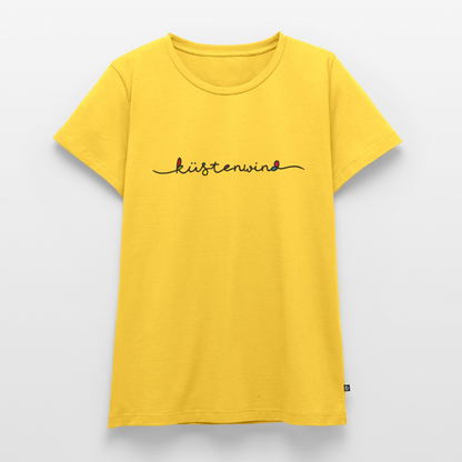 Küstenwind - Damen Premium Bio T-Shirt - Sonnengelb