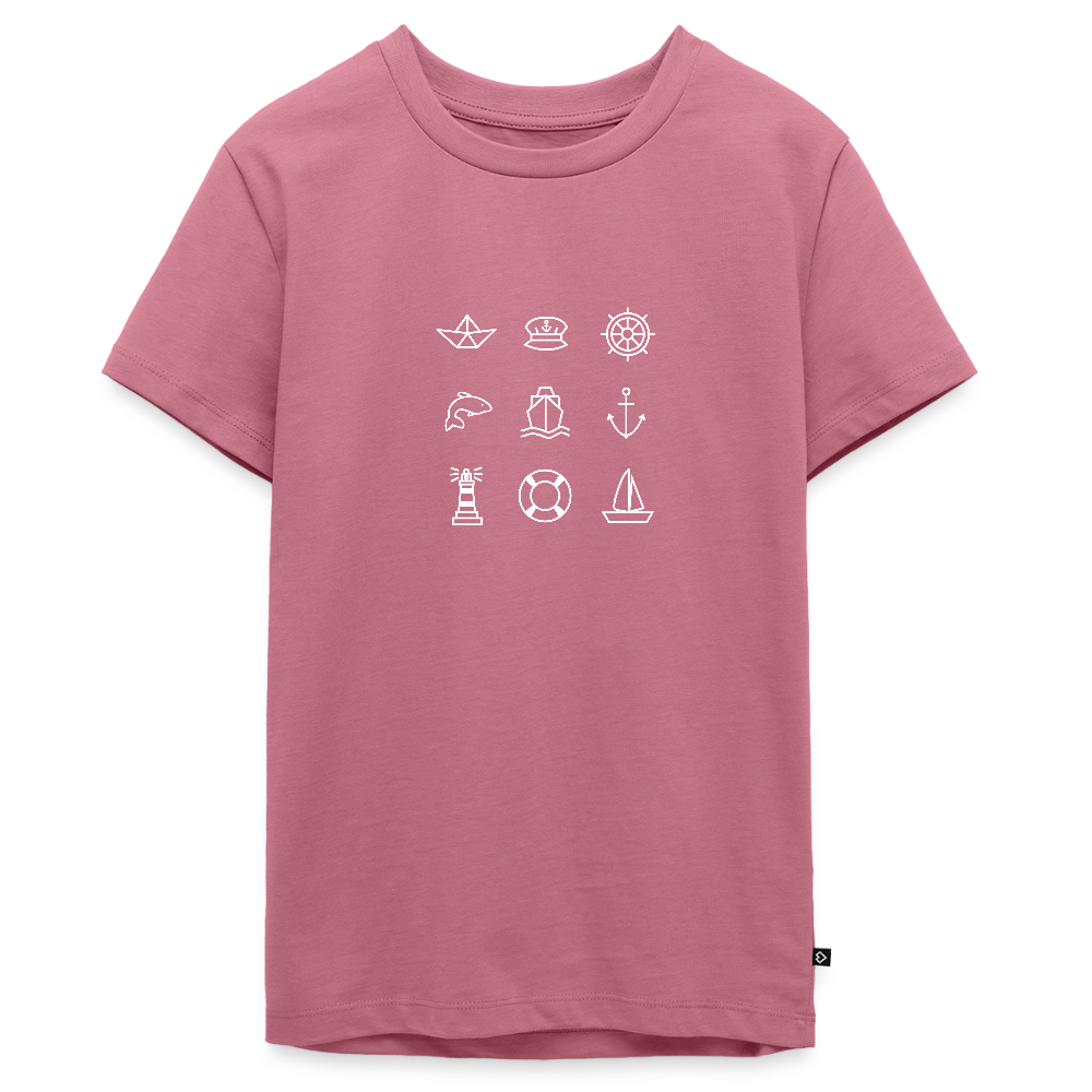 Teenager Premium T-Shirt - Nautik Doodles (weiss) - Mauve