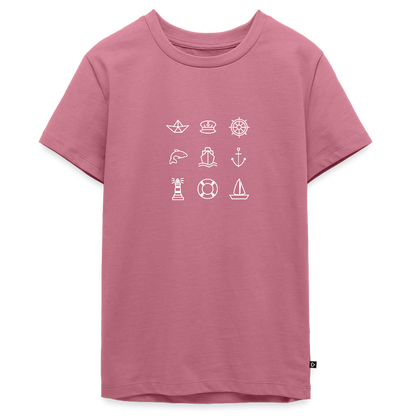 Teenager Premium T-Shirt - Nautik Doodles (weiss) - Mauve