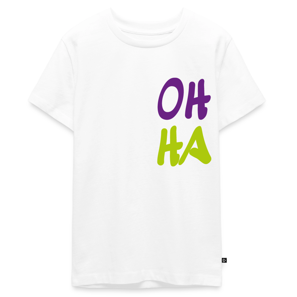 Teenager Premium T-Shirt "Oh ha" - Weiß