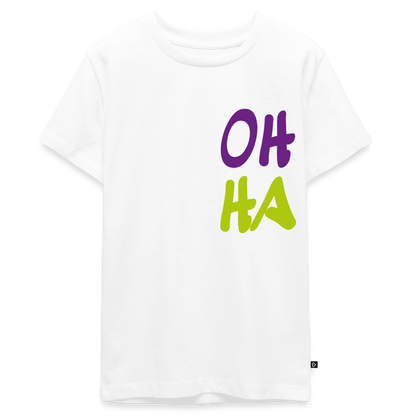 Teenager Premium T-Shirt "Oh ha" - Weiß