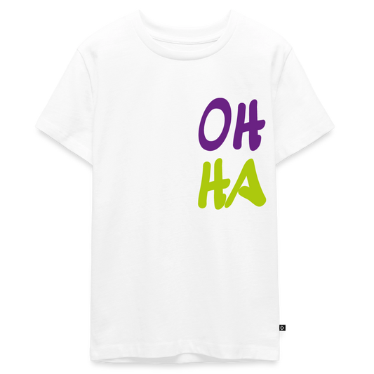 Teenager Premium T-Shirt "Oh ha" - Weiß