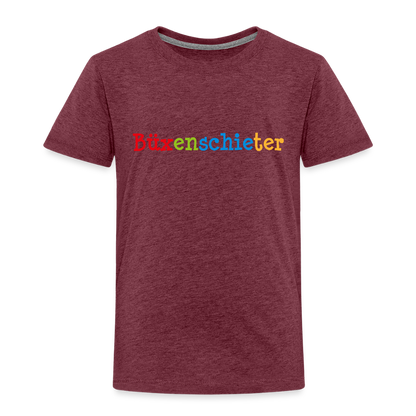 Kinder Premium T-Shirt - Büxenschieter - Bordeauxrot meliert