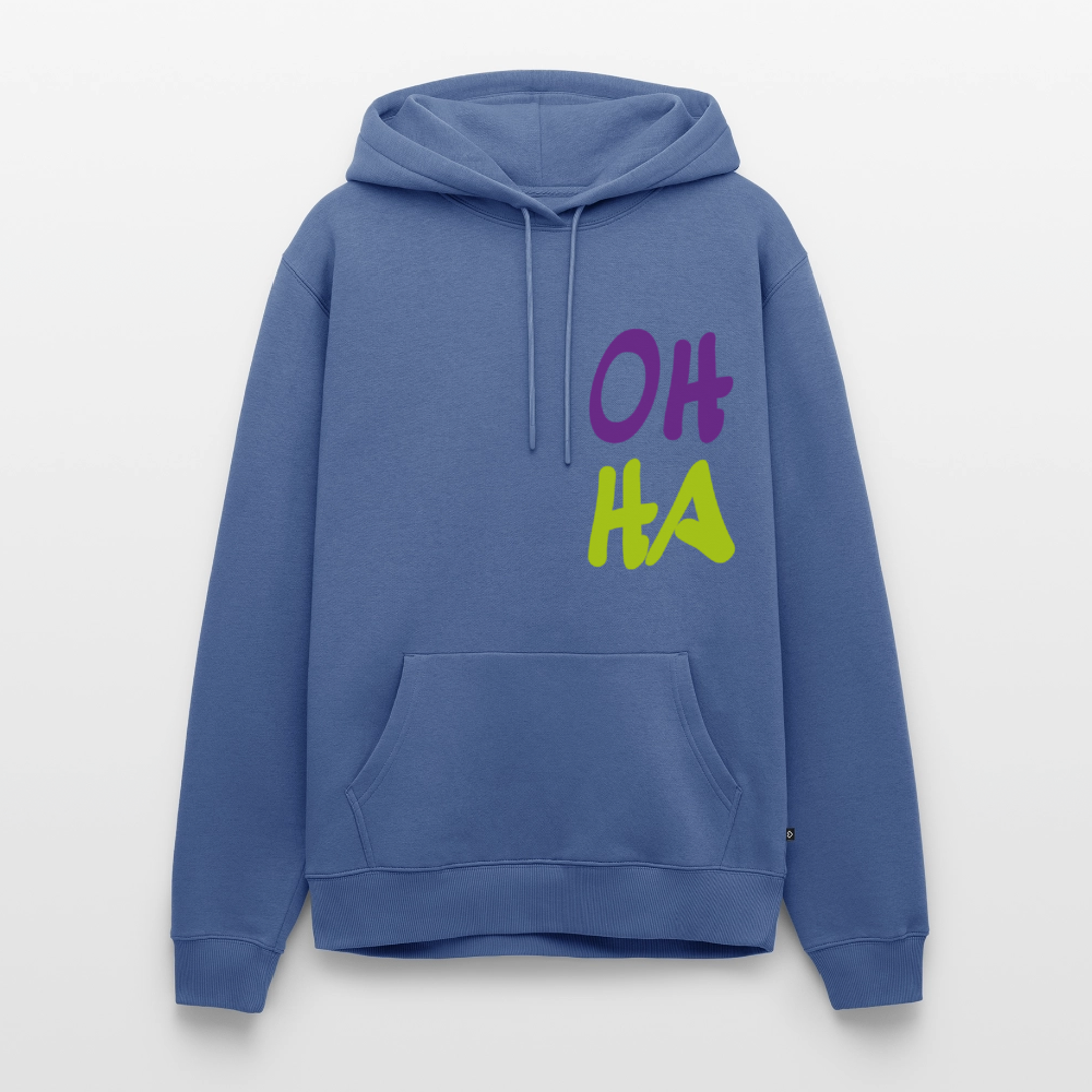 Herren Premium Hoodie - Oh ha - Taubenblau