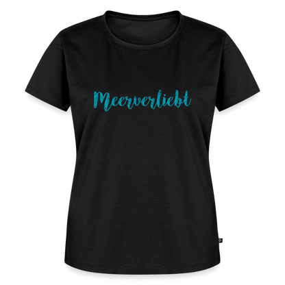 Damen Premium Bio T-Shirt - Meerverliebt - Schwarz