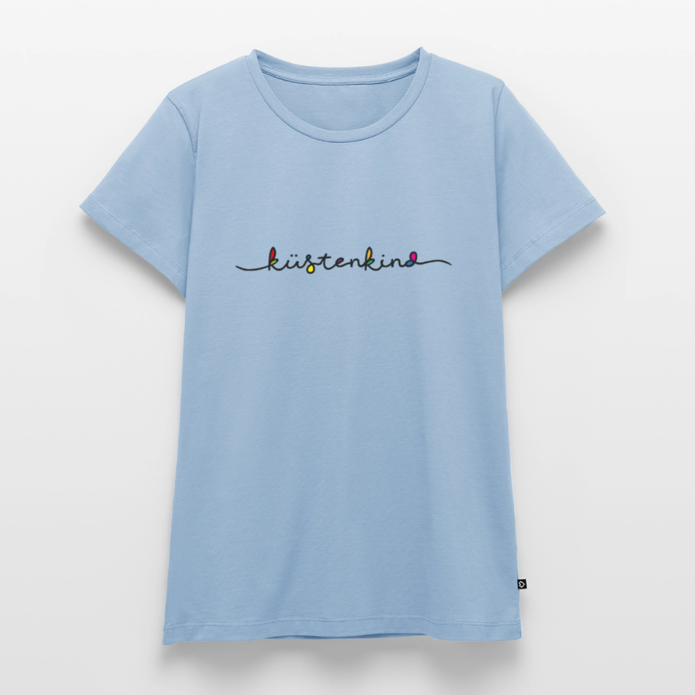 Damen Premium Bio T-Shirt - Küstenkind - Hellblau