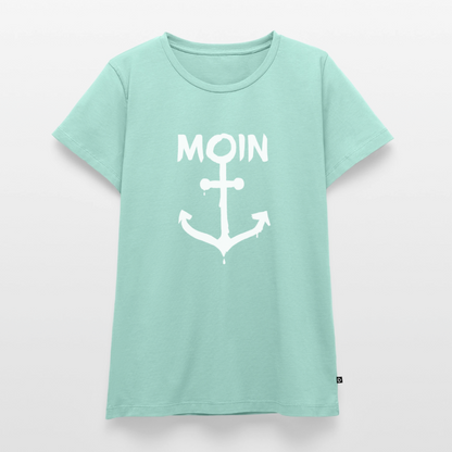 Damen Premium Bio T-Shirt - Moin Anker (weiss) - Mint 