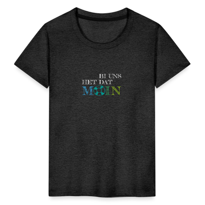 Kinder Premium T-Shirt - Bi uns het dat Moin (weiss) - Anthrazit