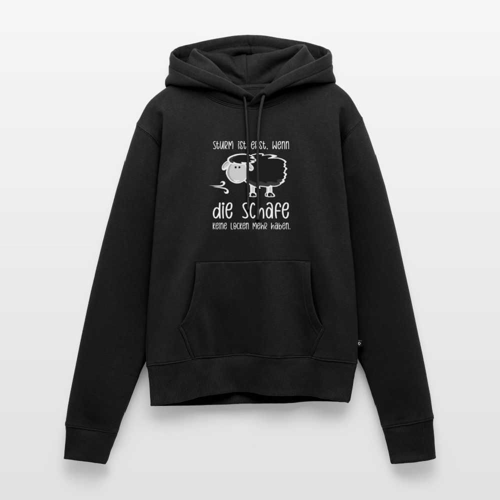 Damen Premium Hoodie - Schaf (weiss) - Schwarz